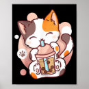 Search for boba tea art Cat