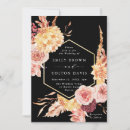 Search for burgundy black and gold wedding invitations Watercolor floral