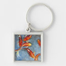 Search for fish swimming key rings Koi