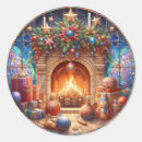 Search for christmas fireplace stickers Festive