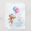 Search for teddy bear gender reveal invitations We can bearly wait