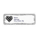 Search for silver heart return address labels Glitter