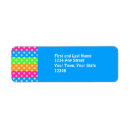 Search for dots and stripes return address labels Colourful