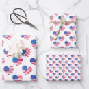 Search for stars and stripes gift wrap Fourth of july