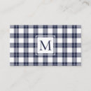 Search for blue plaid pattern business cards Chic