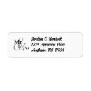 Search for couple wedding return address labels Black and white