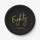 Search for 80th birthday plates Gold