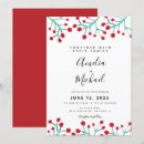 Search for red berries wedding invitations Botanical