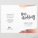 Search for rose gold wedding programs Simple