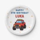Search for red truck paper plates Monster truck birthday