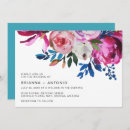 Search for teal and pink wedding invitations For her
