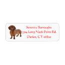 Search for red dachshund return address labels Puppy