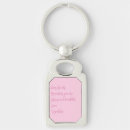 Search for breast cancer rectangular key rings Pink