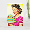 Search for retro woman birthday cards Cake