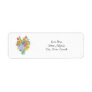 Search for purple tulips return address labels Green