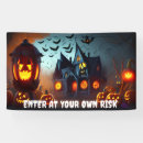 Search for enter at own risk posters Haunted house
