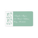 Search for mint green wedding return address labels White