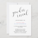 Search for black white gender reveal invitations Calligraphy