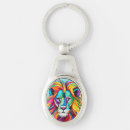 Search for lion head key rings Watercolor