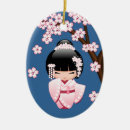 Search for geisha christmas tree decorations Kokeshi