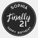 Search for 21 birthday stickers Simple