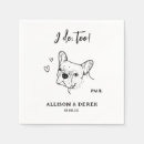 Search for french bulldog napkins Black and white