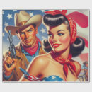 Search for vintage cowboy wrapping paper Country