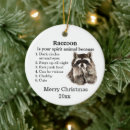 Search for racoon christmas tree decorations Raccoons