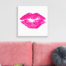 Search for pink lips canvas prints Lipstick