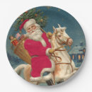 Search for vintage santa claus plates Holly berry