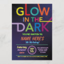 Search for glow dance party invitations Glowing