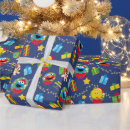 Search for sesame street christmas wrapping paper Pattern