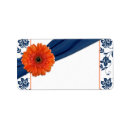 Search for navy and orange stickers Flower