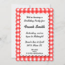 Search for red and white gingham invitations Plaid