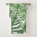 Search for green leaves bath towels Elegant
