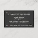 Search for videographer business cards Camera