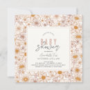 Search for retro baby girl shower invitations Boho