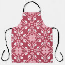 Search for red floral pattern aprons Illustration