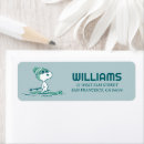 Search for skis return address labels Peanuts