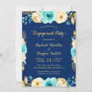 Search for navy blue engagement party invitations Botanical