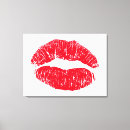 Search for lips canvas prints Red
