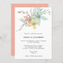 Search for teal and coral wedding invitations Elegant