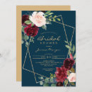 Search for geometric frame bridal shower invitations Floral
