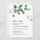 Search for leaves bridal shower invitations Eucalyptus