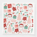 Search for christmas dinner paper napkins Santa