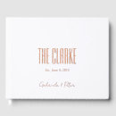 Search for rose gold wedding guest books Black and white