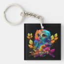 Search for colourful owls key rings Rainbow