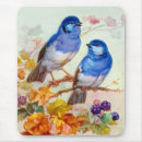 Search for two birds mousepads Blue
