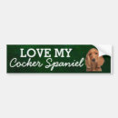 Search for spaniels bumper stickers Cocker spaniel