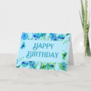 Search for blue floral birthday cards Modern